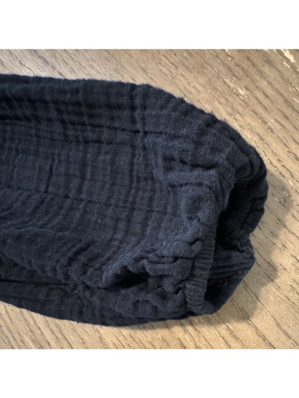 Old Navy Women Long Balloon Sleeve XS Black Gauze Henley Shirt Top - Picture 9 of 11
